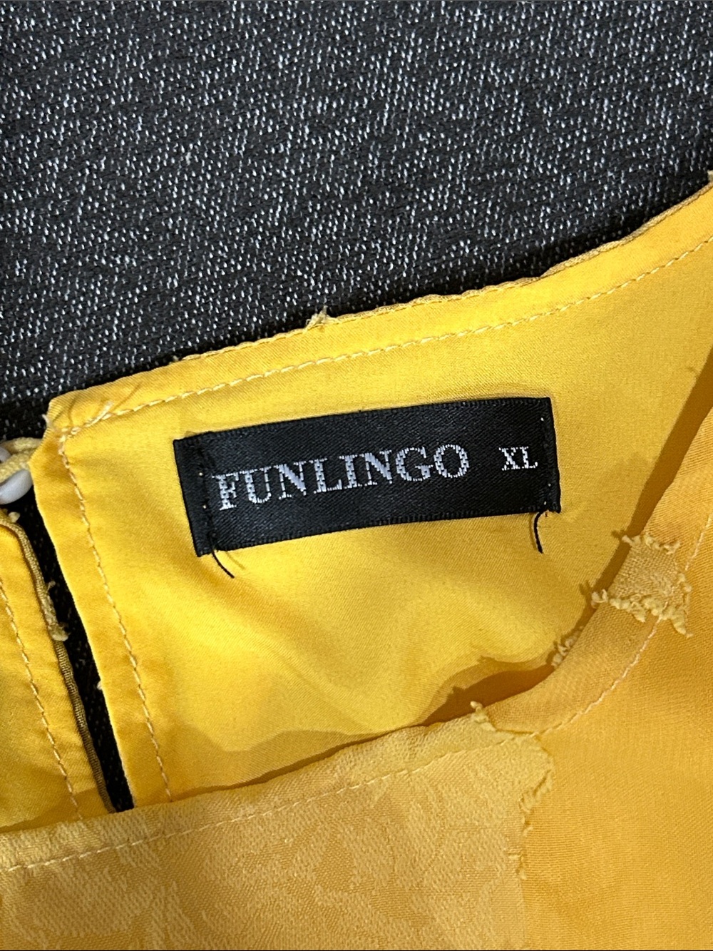 Funlingo Yellow Floral Long Sleeve Blouse size XL - Picture 6 of 8